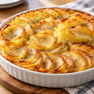 Gratin de pommes de terre aux oignons facile