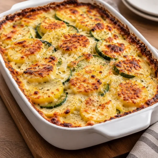 Gratin de pommes de terre et de courgettes facile