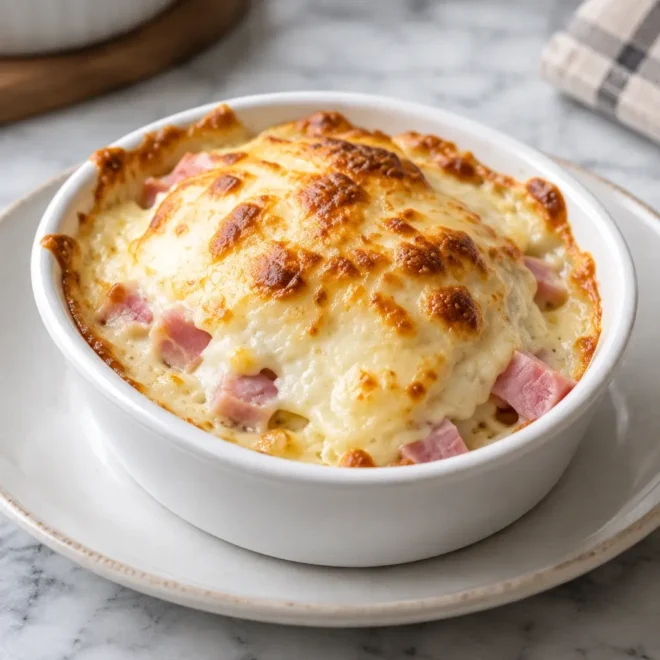 Gratin d’œufs durs : recette facile au jambon