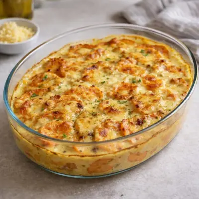 Gratin de patates douces à la crème de coco et curry