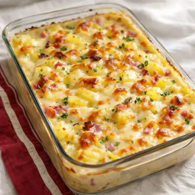 Gratin de pommes de terre à la cancoillote au four