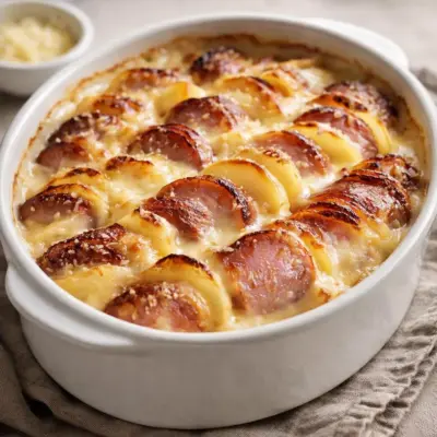 Gratin de pommes de terre Morteau & cancoillotte