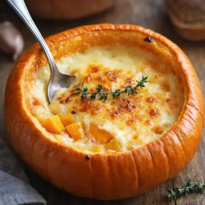 Gratin de potimarron au comté : croûte dorée