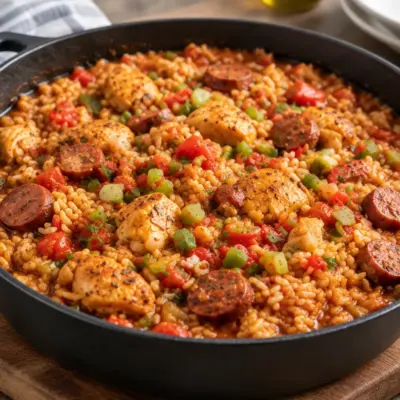 Jambalaya recette facile au poulet et riz