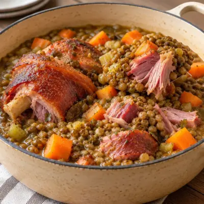 Jarret de porc aux lentilles facile