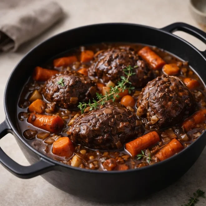 Joue de bœuf au cidre : recette mijotée