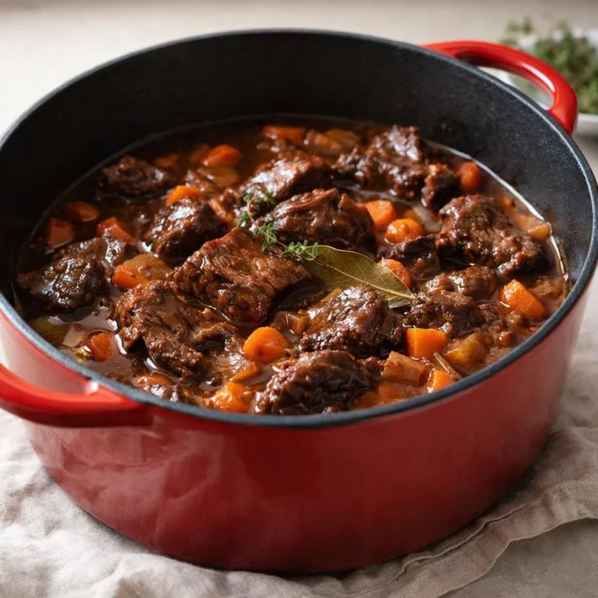 Joues de porc mijotées au cidre : fondantes et sauce