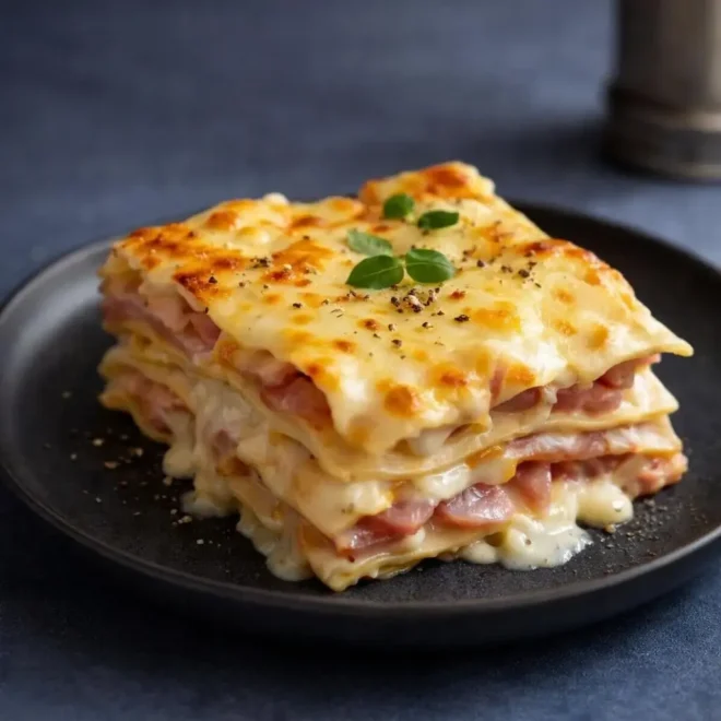 Lasagnes au jambon et fromage fondant (facile)