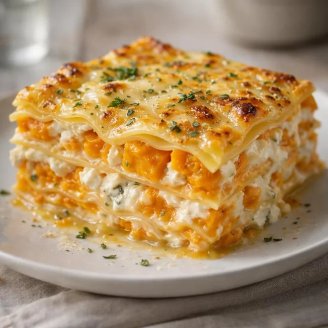 Lasagnes courge butternut chèvre : recette gourmande