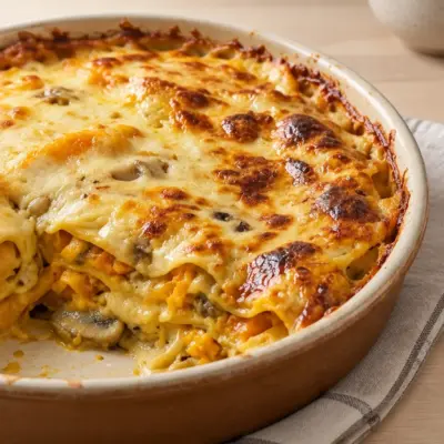 Lasagnes courge champignons crémeuses au comté
