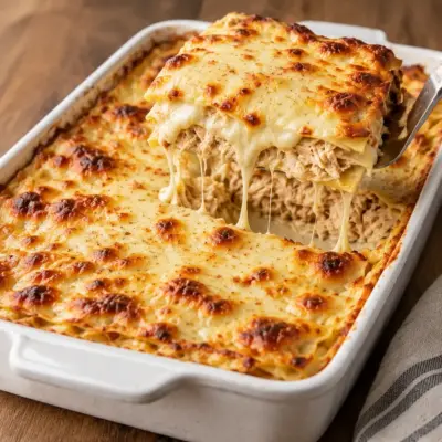 Lasagnes au poulet et béchamel crémeuse