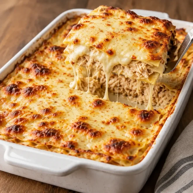 Lasagnes au poulet et béchamel crémeuse