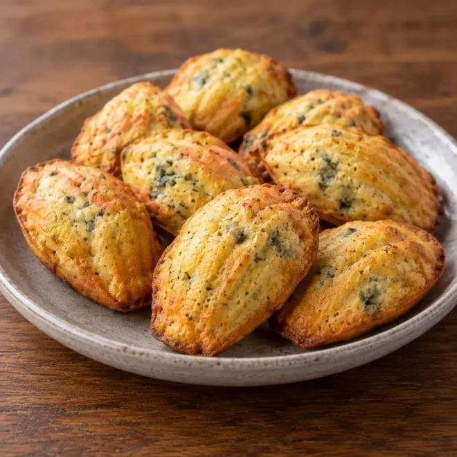 Madeleines salées au roquefort