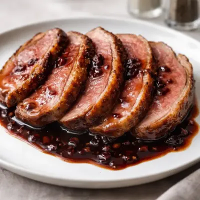 Magret de canard au miel et vinaigre balsamique