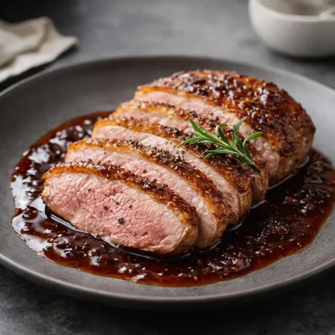 Recette magret de canard miel & vinaigre balsamique