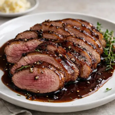 Magret de canard au miel et vinaigre balsamique