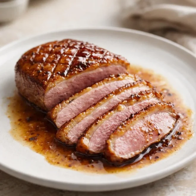 Recette magret de canard rosé à la poêle sauce miel