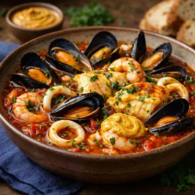 Marmite de la mer à la sauce rouille : recette