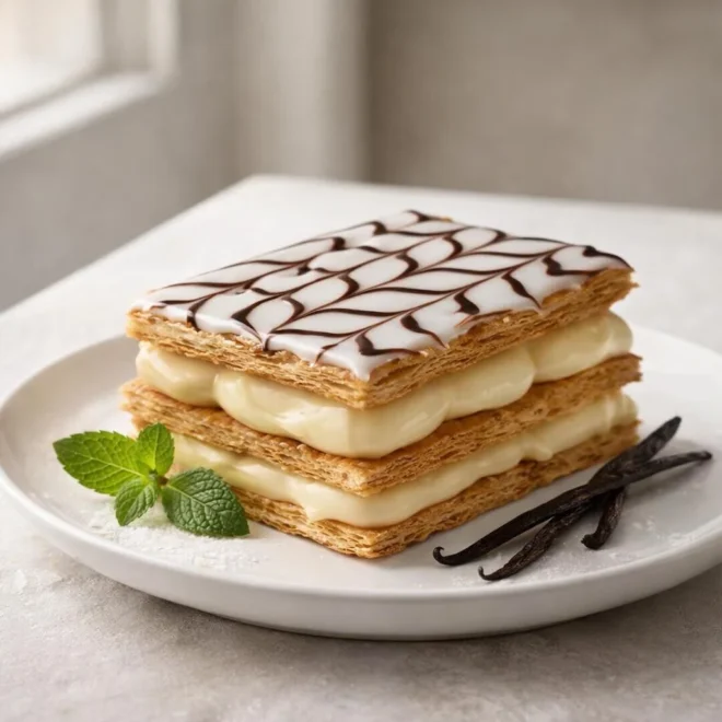 Recette millefeuille maison à la vanille : croustillant