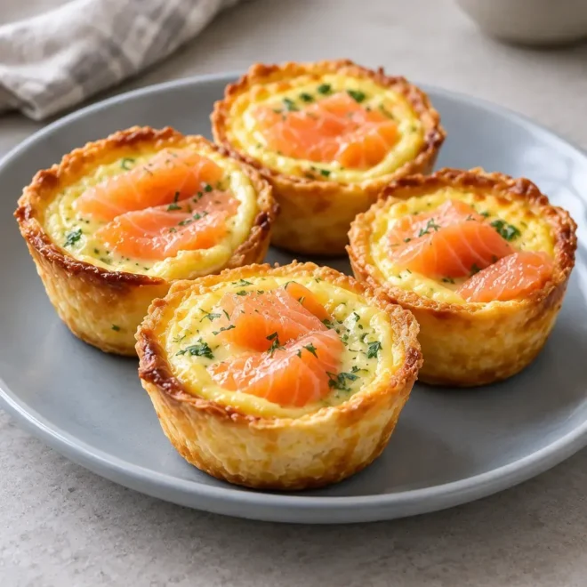 Mini-quiches au saumon fumé faciles
