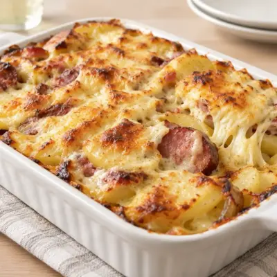 Morbiflette recette à la saucisse de Morteau