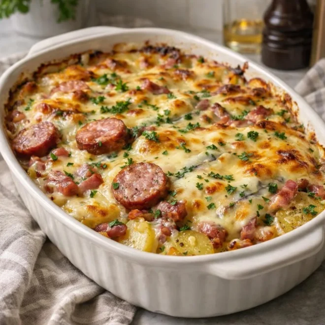 morbiflette à la saucisse de Morteau au Morbier