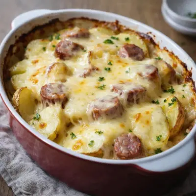 Morbiflette à la saucisse de Morteau : reblochon coulant