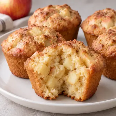Muffins aux pommes moelleux à la cannelle