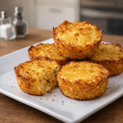 Muffins de pommes de terre au fromage : dorés au four