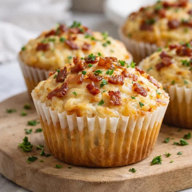 Muffins salés aux lardons : moelleux & gratinés