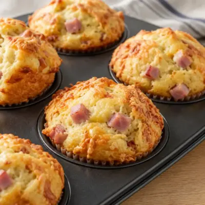 Muffins salés jambon-comté faciles et moelleux