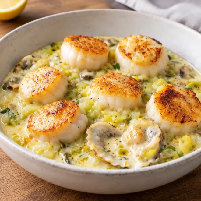 Noix de Saint-Jacques à la crème : recette