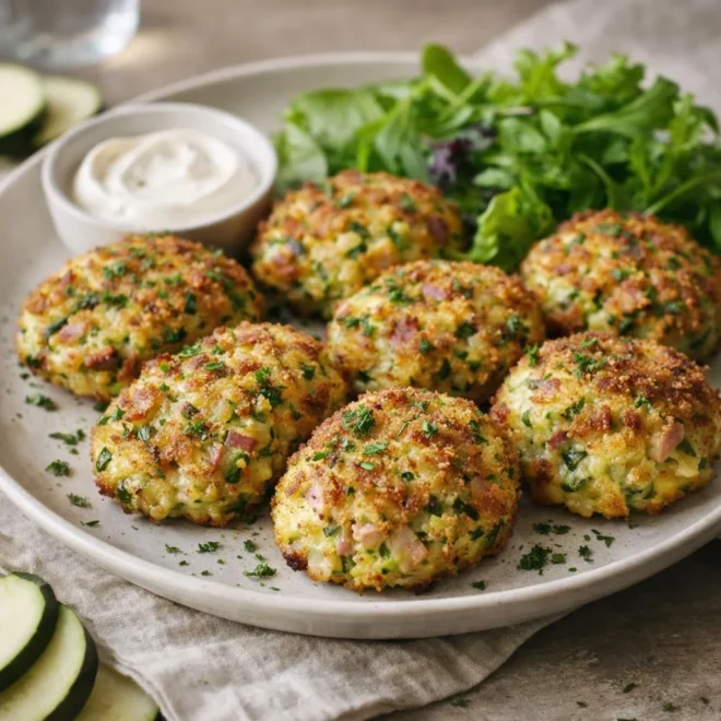 Recette nuggets de courgette au jambon et Vache qui rit