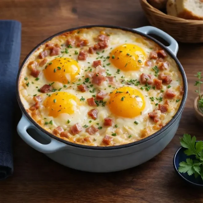 Œufs cocotte au chèvre et lardons, fondants et ultra gourmands