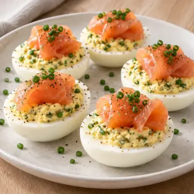 Œufs mimosa au saumon fumé faciles