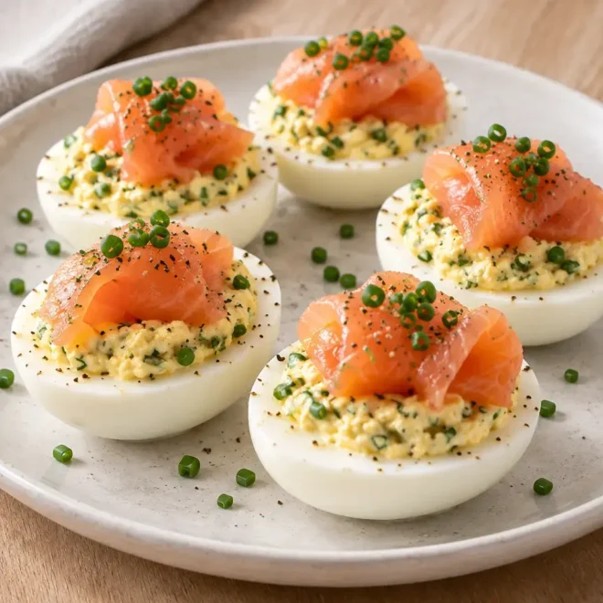 Œufs mimosa au saumon fumé faciles