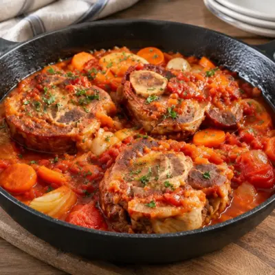 Osso buco à la tomate : recette fondante