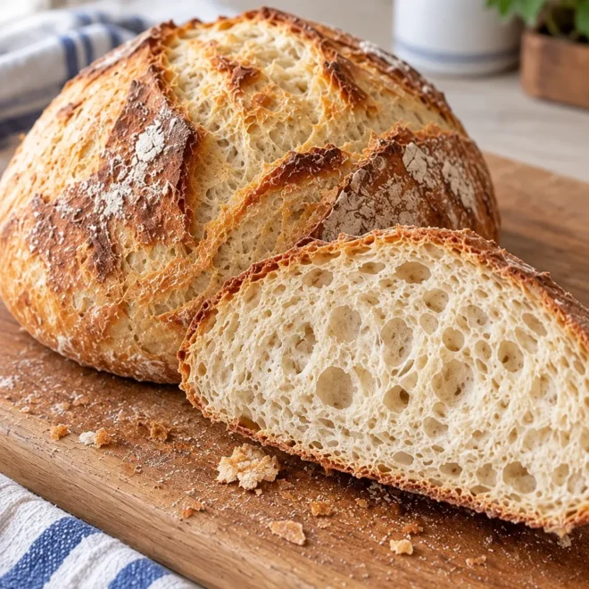 Pain sans pétrissage : recette en cocotte