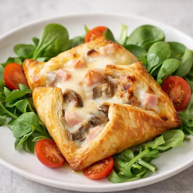 Panier jambon champignon emmental au four (crousti-fondant)