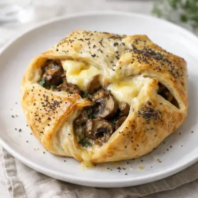 Paniers feuilletés aux champignons et Reblochon
