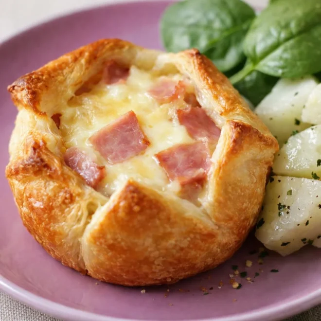 Recette paniers feuilletés jambon fromage