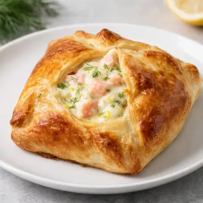 Paniers feuilletés au saumon : croustillants au four