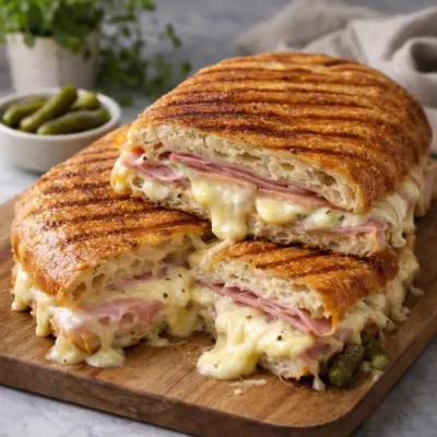 Panini géant au jambon et à la raclette XXL