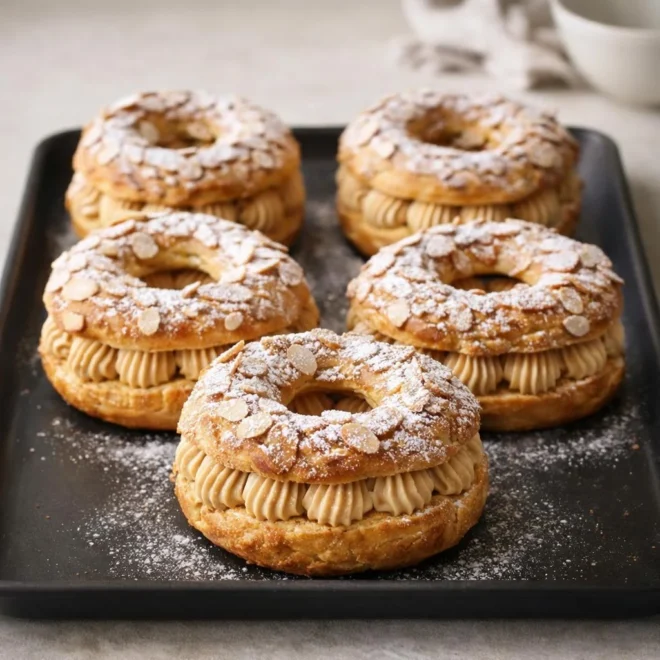 Recette Paris-Brest au praliné : couronne de choux