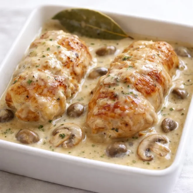 Paupiettes de dinde à la crème et champignons