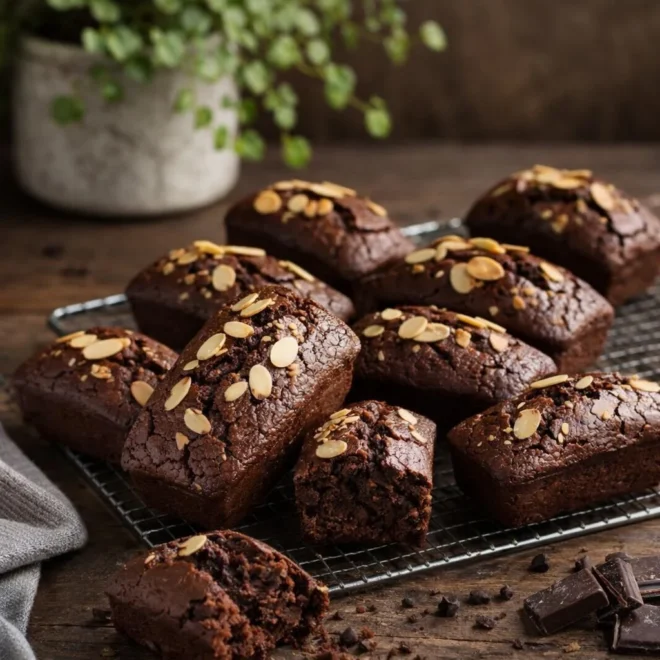 petits cakes moelleux chocolat amandes (recette facile)