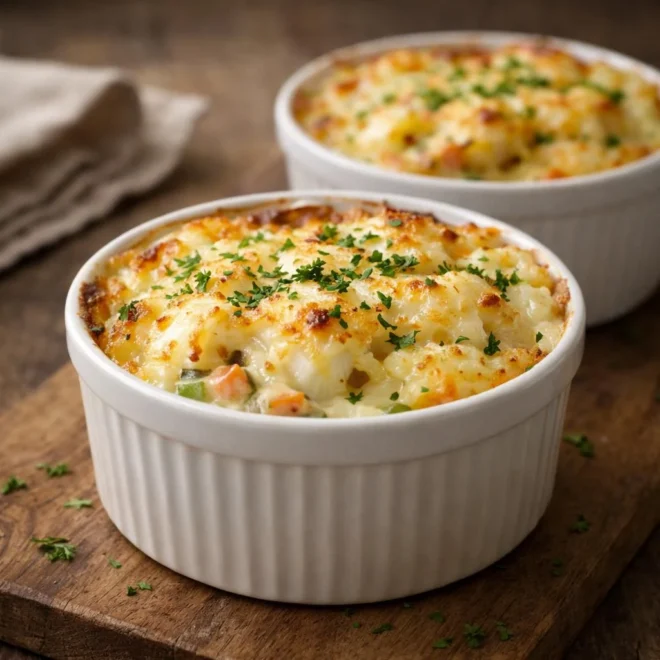 Recette petits gratins de cabillaud aux légumes
