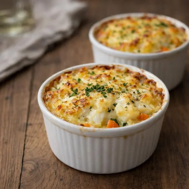 Recette petits gratins de cabillaud aux légumes