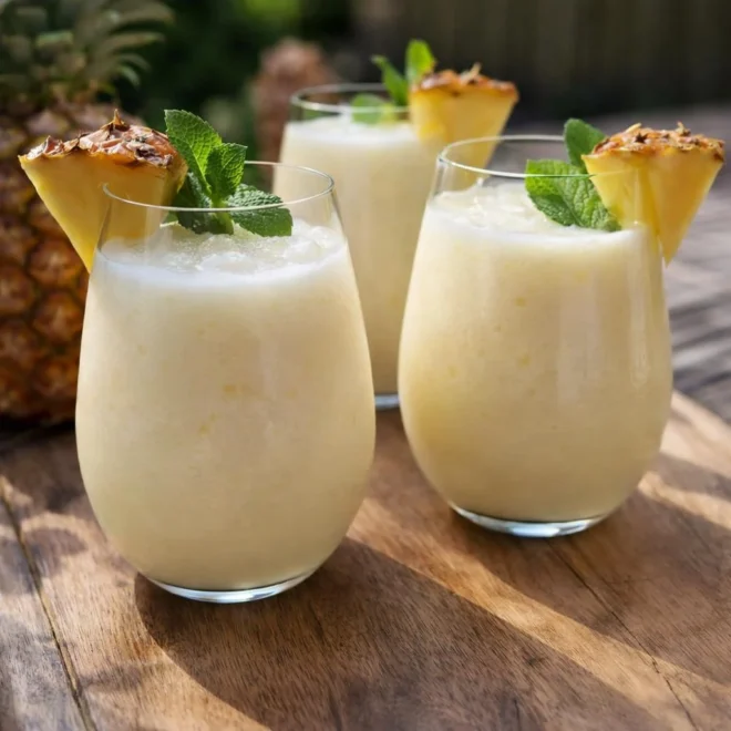 Piña colada originale onctueuse à l’ananas, rhum blanc & crème de coco