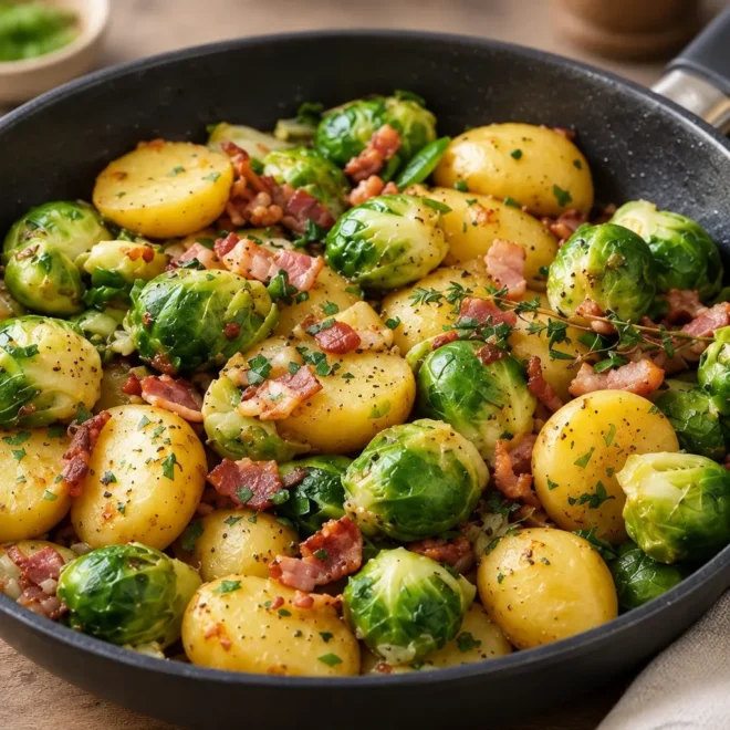 Poêlée de pommes de terre et bacon facile